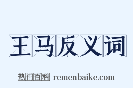 王马反义词是什么意思的图片